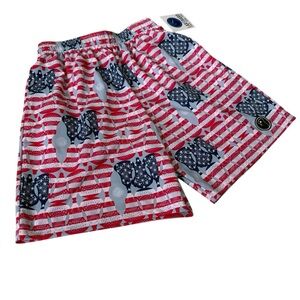 LAX So Hard Patriotic Print Shorts, Lacrosse Shorts, Youth Size XL (14/16)